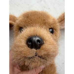 VTG Russ Berrie Puddles Dog Plush Medium Brown Puppy Stuffed Animal Toy 332